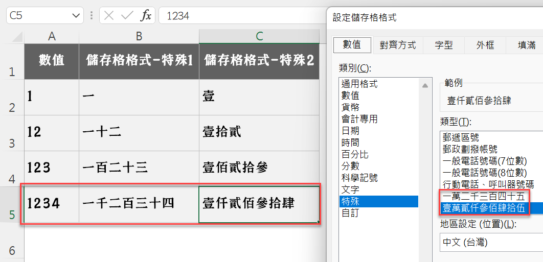 二、數值大寫國字