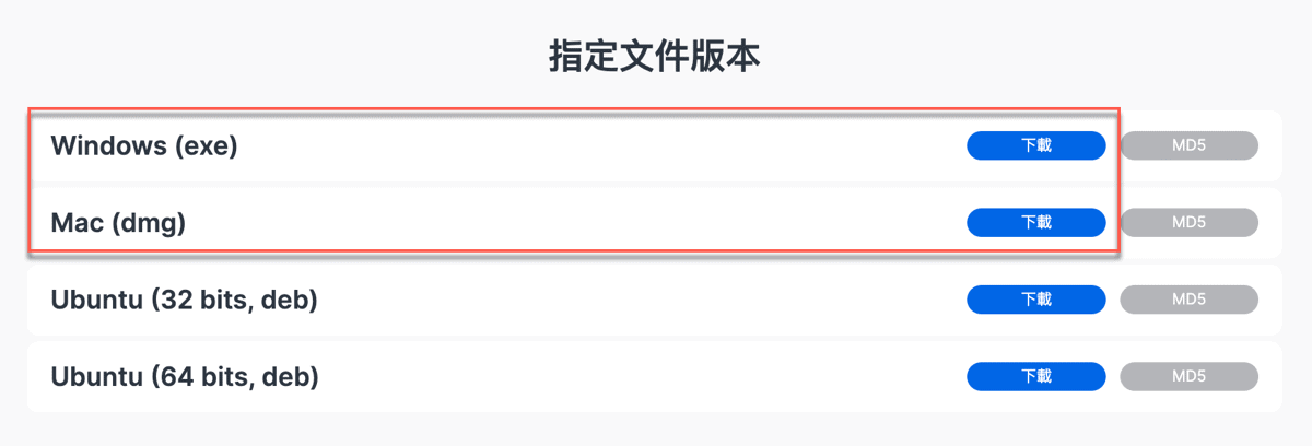 指定文件版本