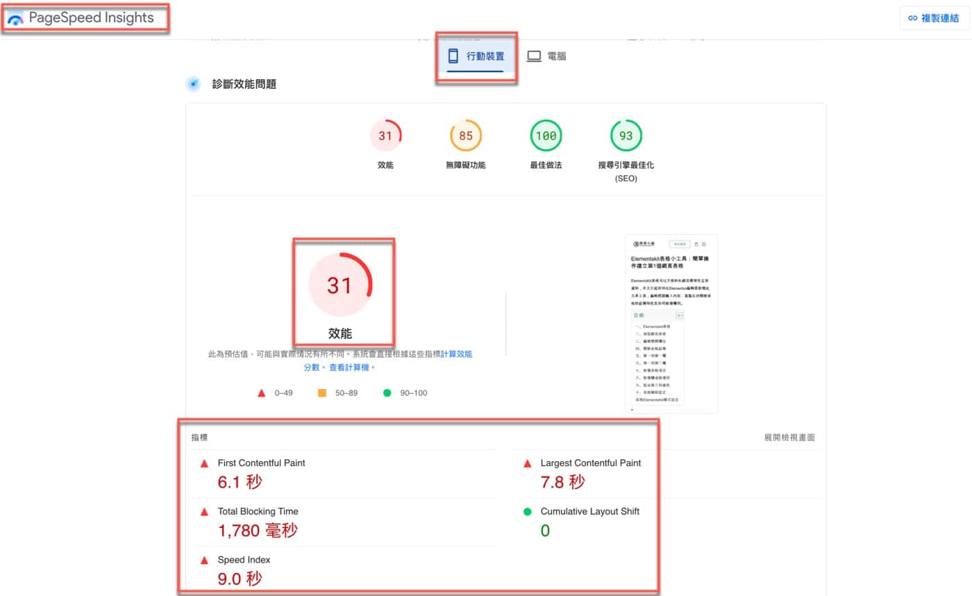 六、PageSpeed Insights