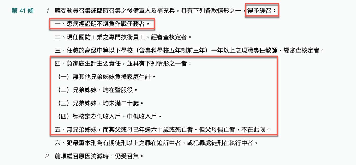 三、得予緩召情形