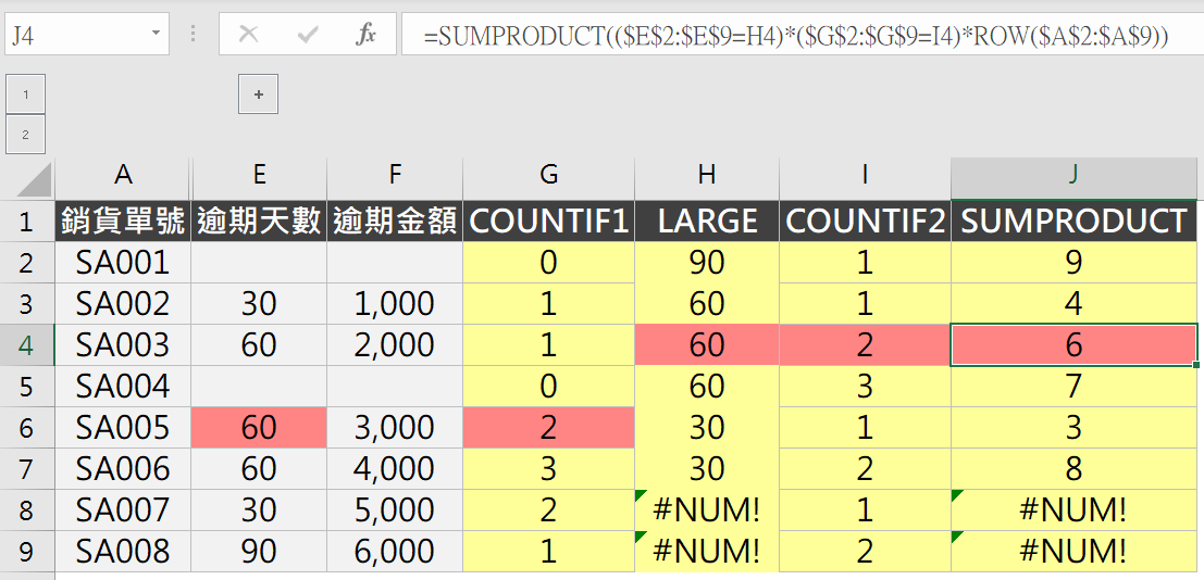 五、Sumproduct陣列