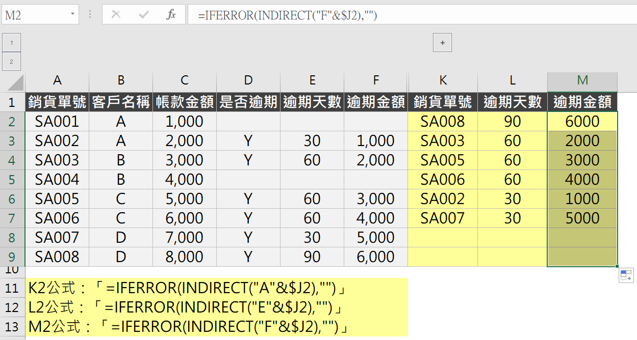 七、Excel自動排序公式