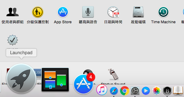 「Launchpad」乃macOS系統正宗的app管理工具 「Launchpad」乃macOS系統正宗的app管理工具
