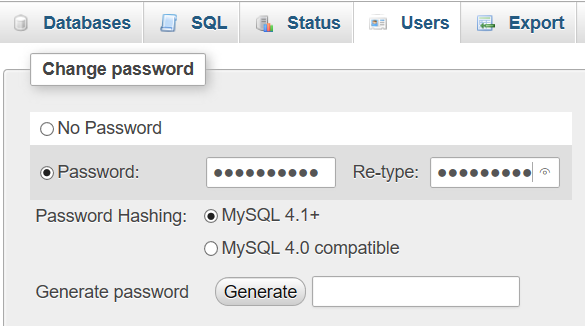 Change Password Change Password
