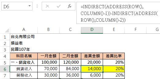 Step 5 兩期差異公式