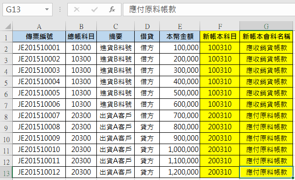 快速執行Vlookup