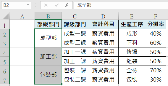 十一、合併儲存格完成