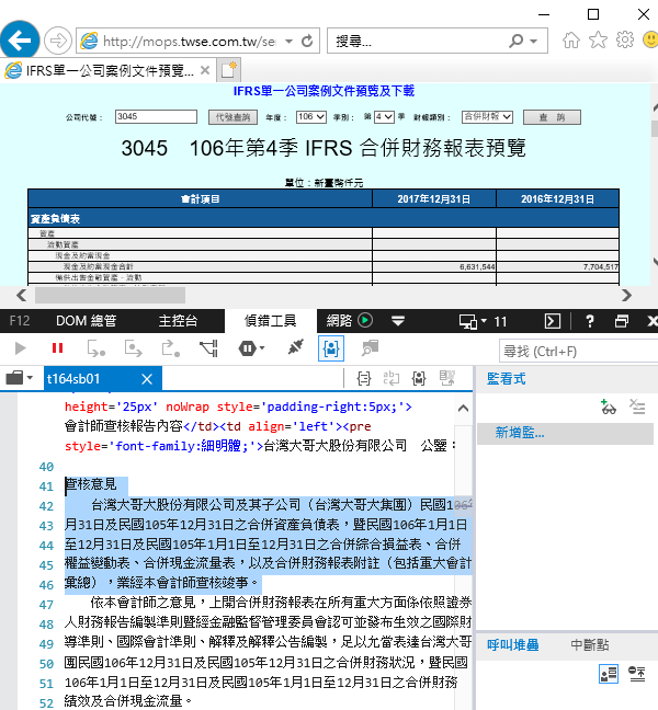 仔細看整本財務報告的內容