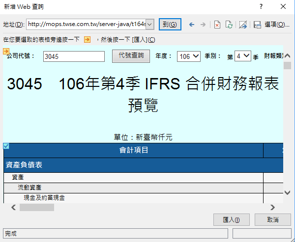 因為它等於就是把整本財務報告