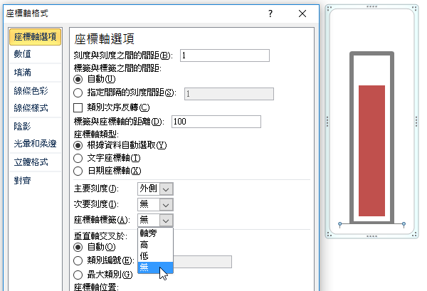 表示其為「座標軸標籤」