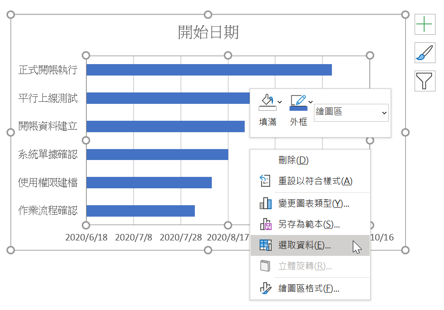 三、選取圖表資料