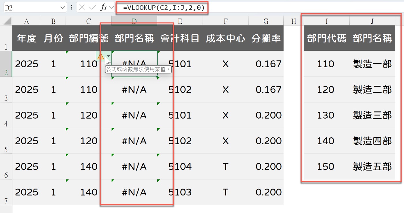 二、VLOOKUP公式