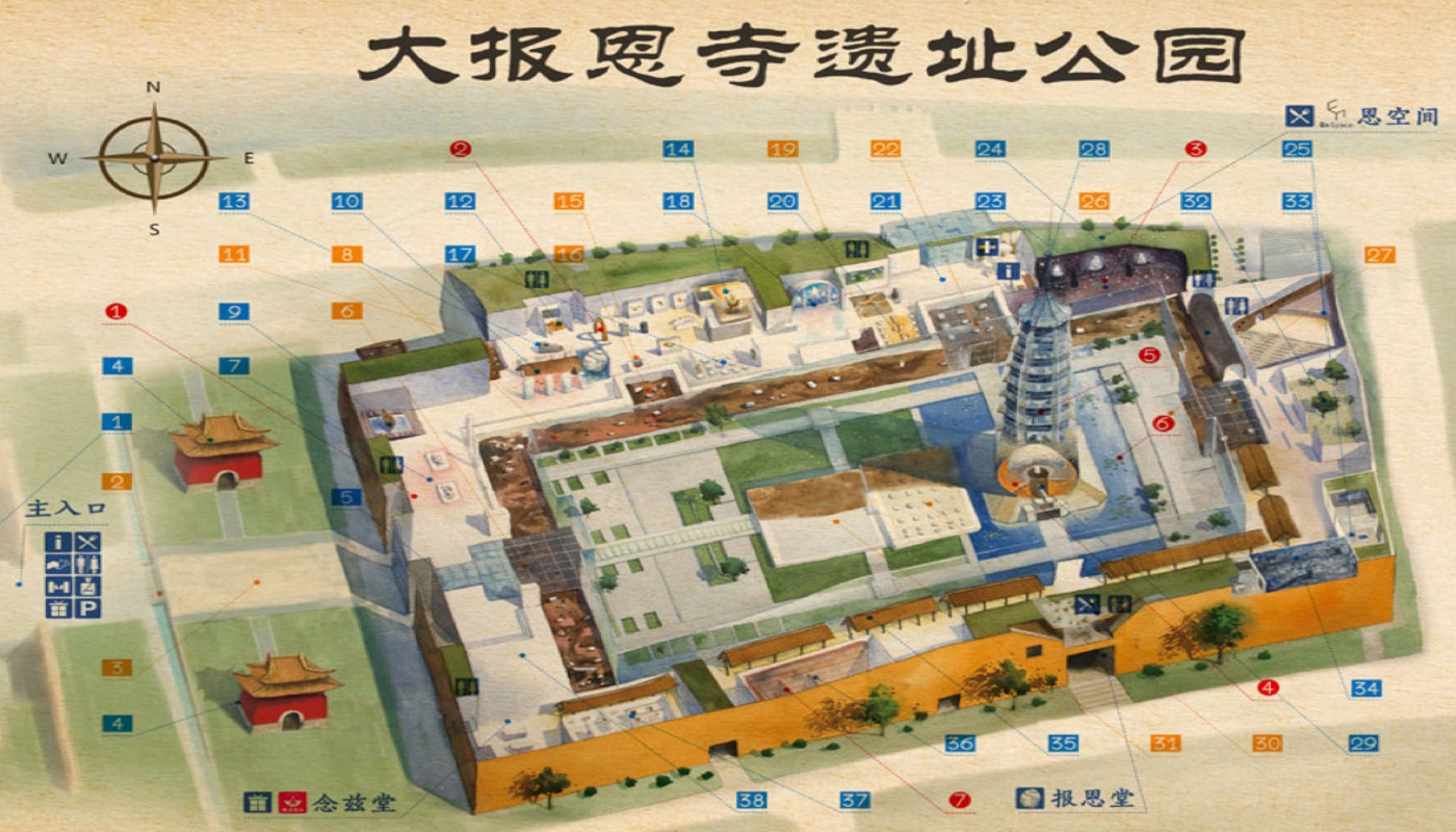 南京大報恩寺：在遺址博物館重建1座琉璃寶塔