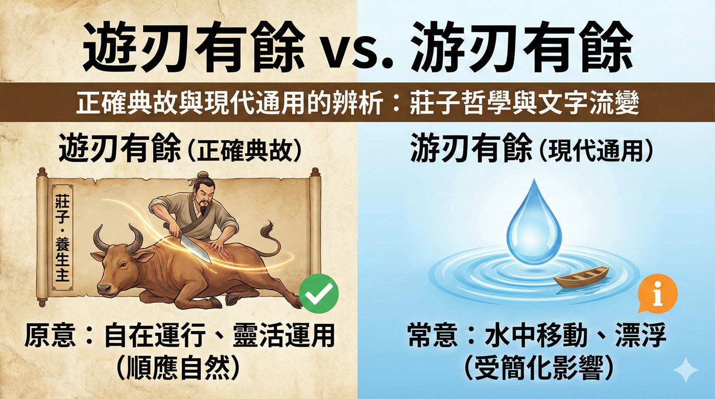 一、游刃有餘還是遊刃有餘？