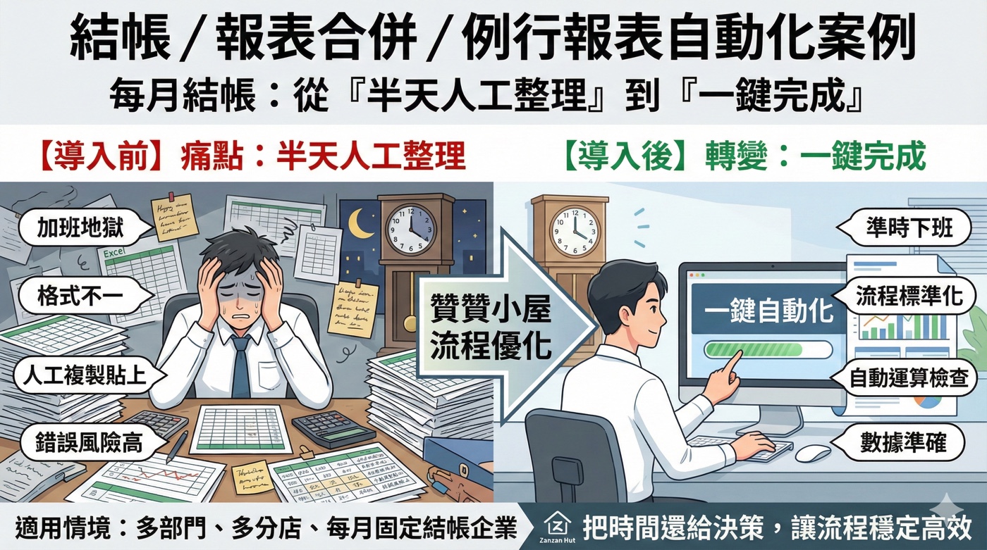 Excel自動化流程示意圖