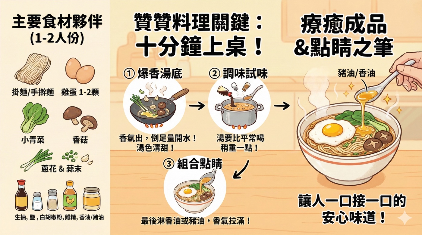 一、家常湯麵做法