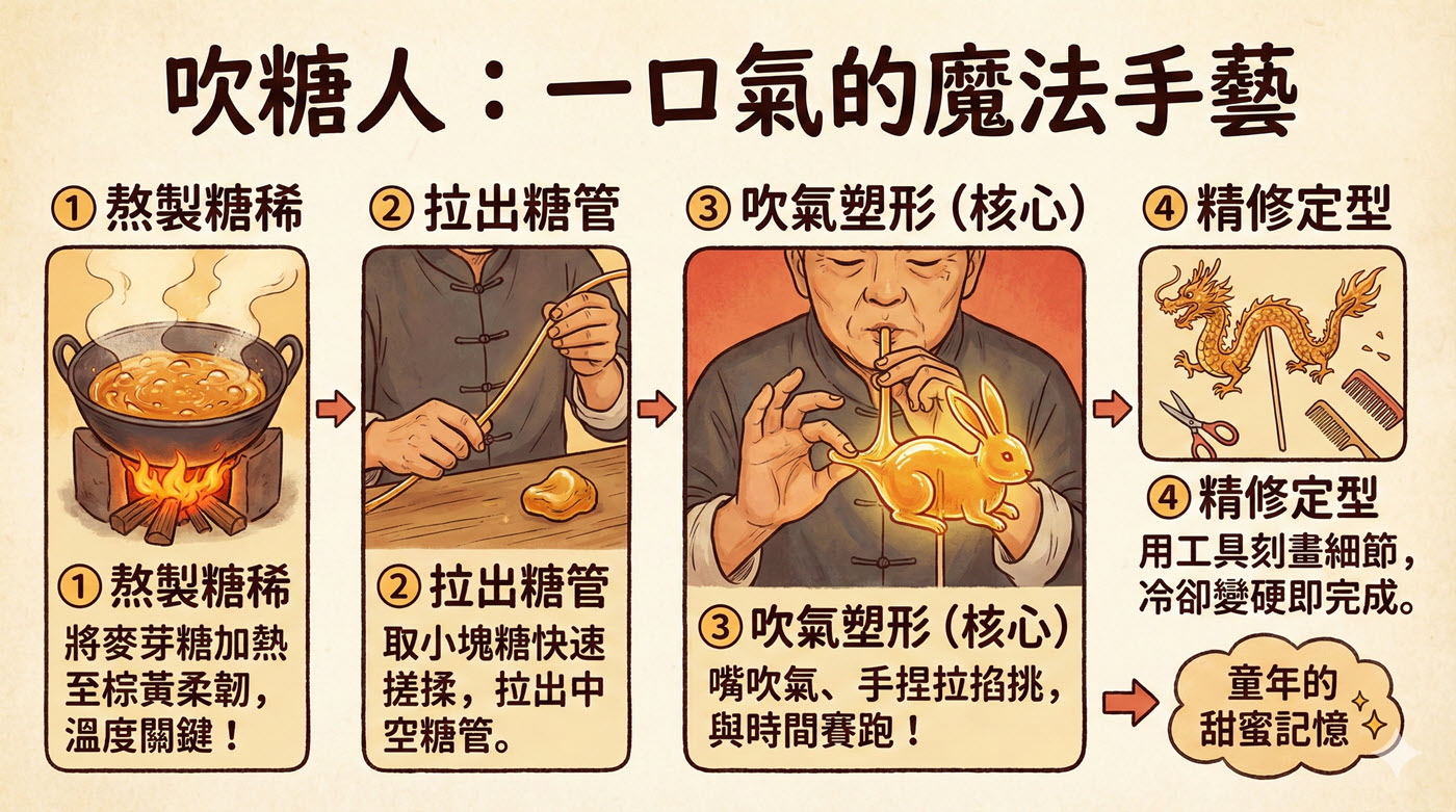 一、吹糖做法技藝
