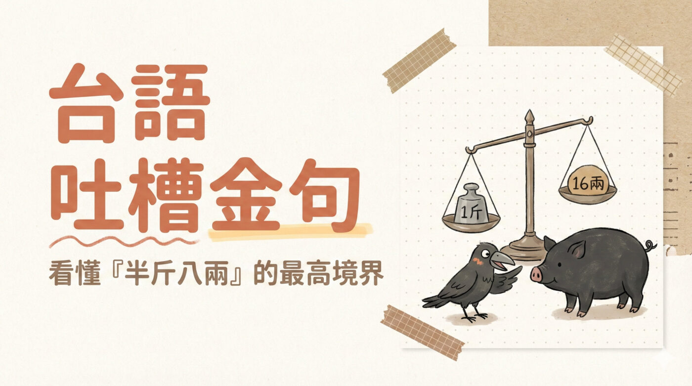 台語俚語好笑：烏龜到烏鴉的5種半斤八兩說法