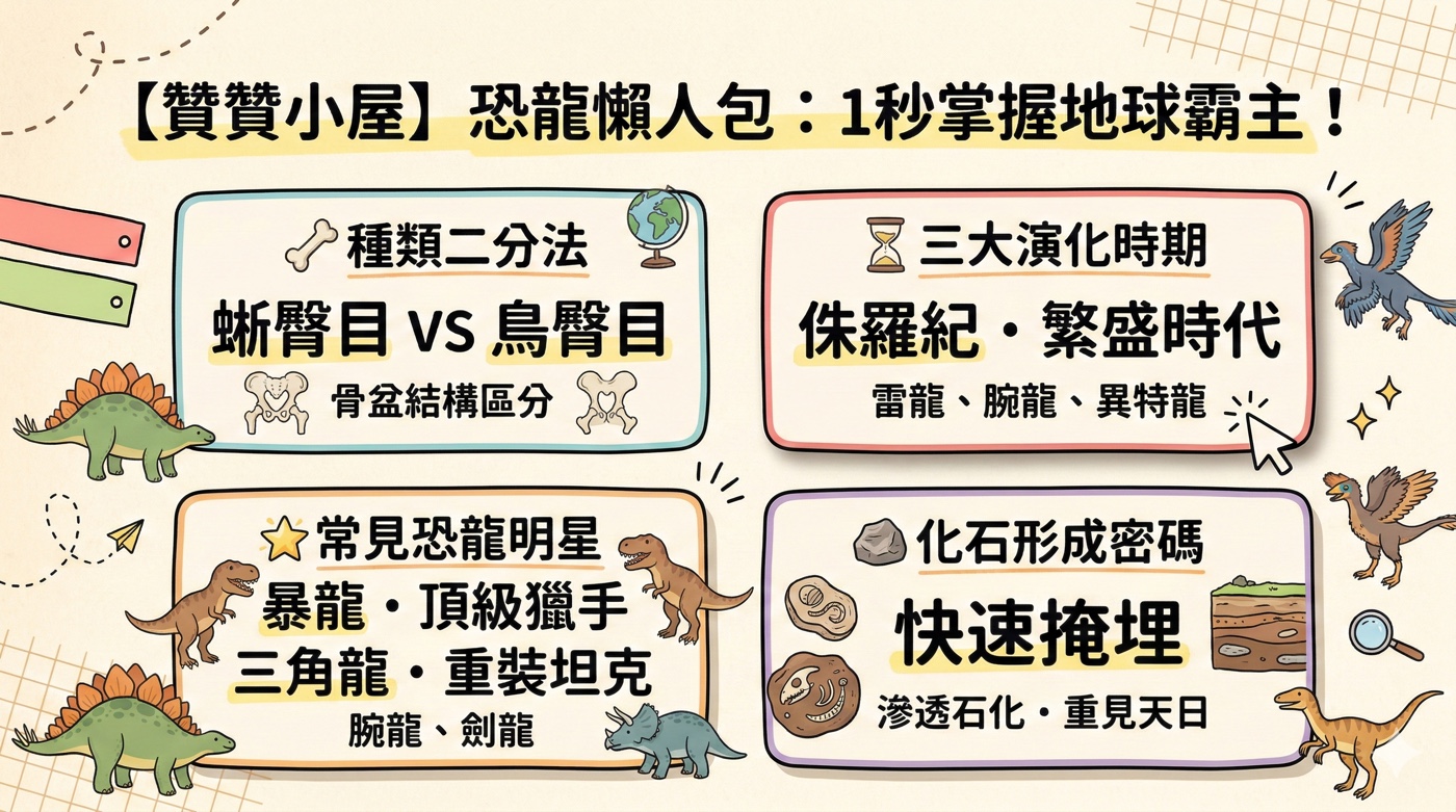 恐龍品種介紹：2大種類到常見恐龍名字全攻略
