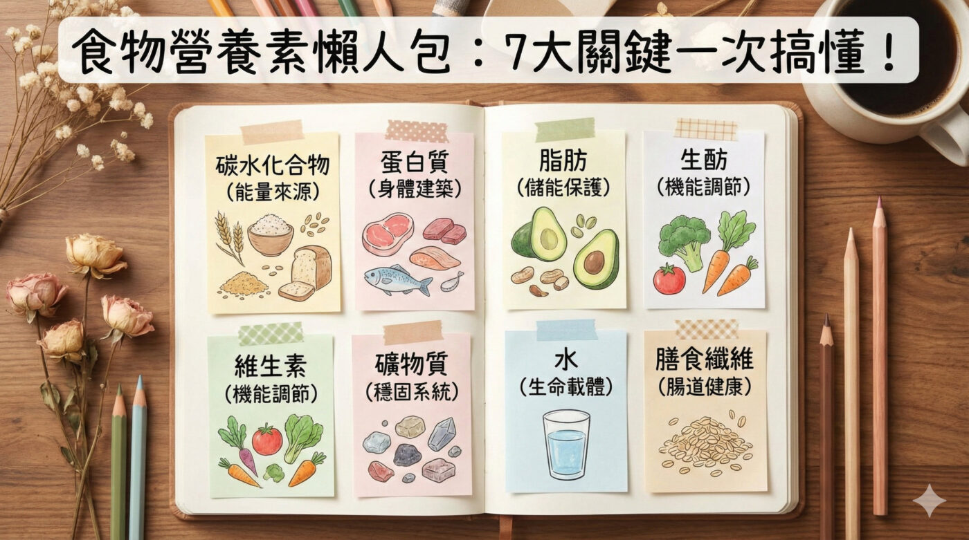 營養食物：7大營養素成份、定義與均衡攝取