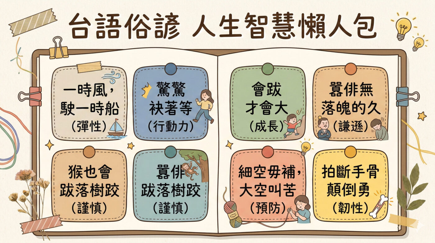 台語諺語勵志：7句話教你順應環境和越挫越勇
