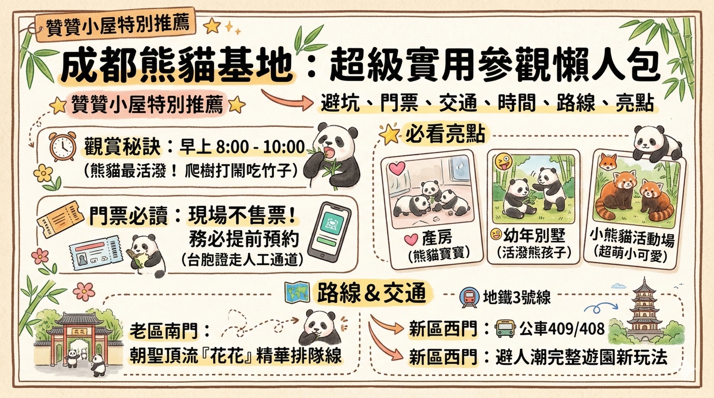 成都熊貓基地介紹：4個熱門必看攻略與紀念品