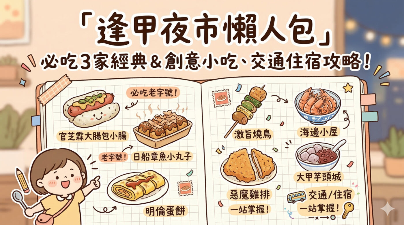 逢甲夜市必吃：3家最具代表的美食與創意小吃