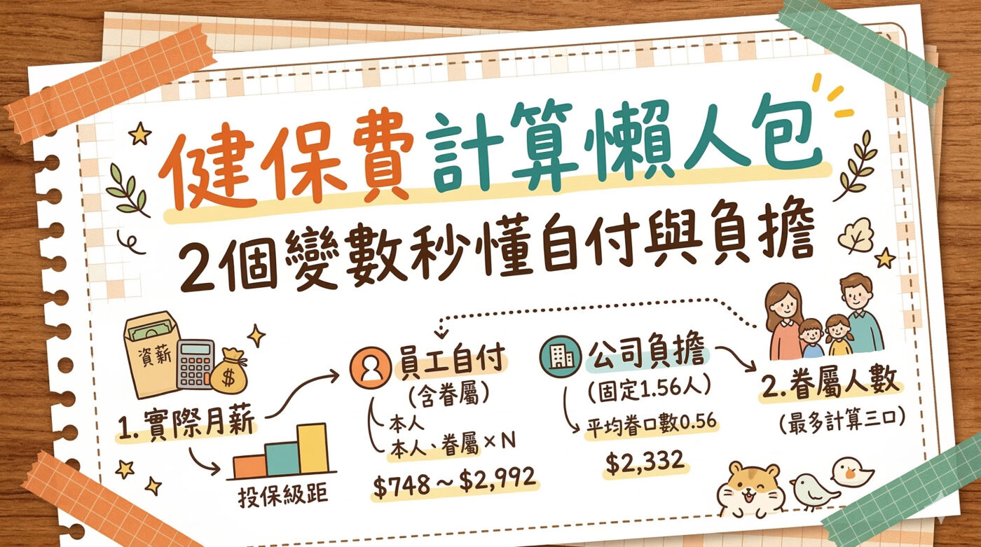 健保費用查詢：1個線上自動查詢保費的計算器