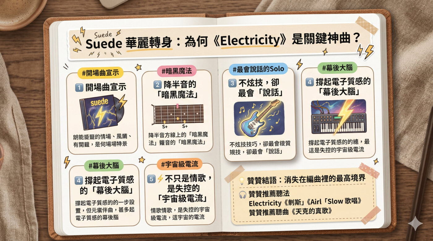 Suede的歌曲：為何《Electricity》是轉型關鍵