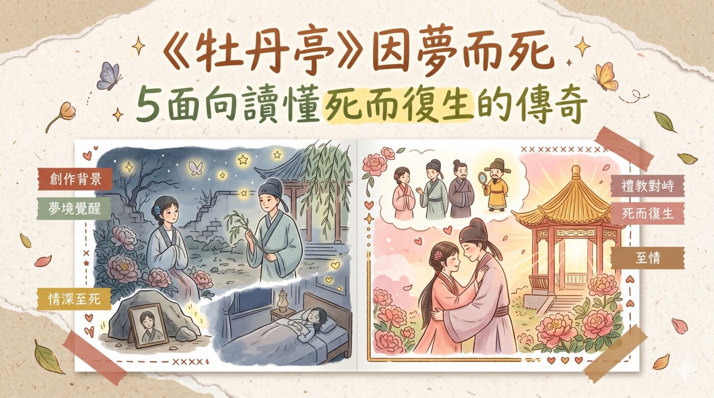 牡丹亭：因夢而死，5面向讀懂死而復生的傳奇