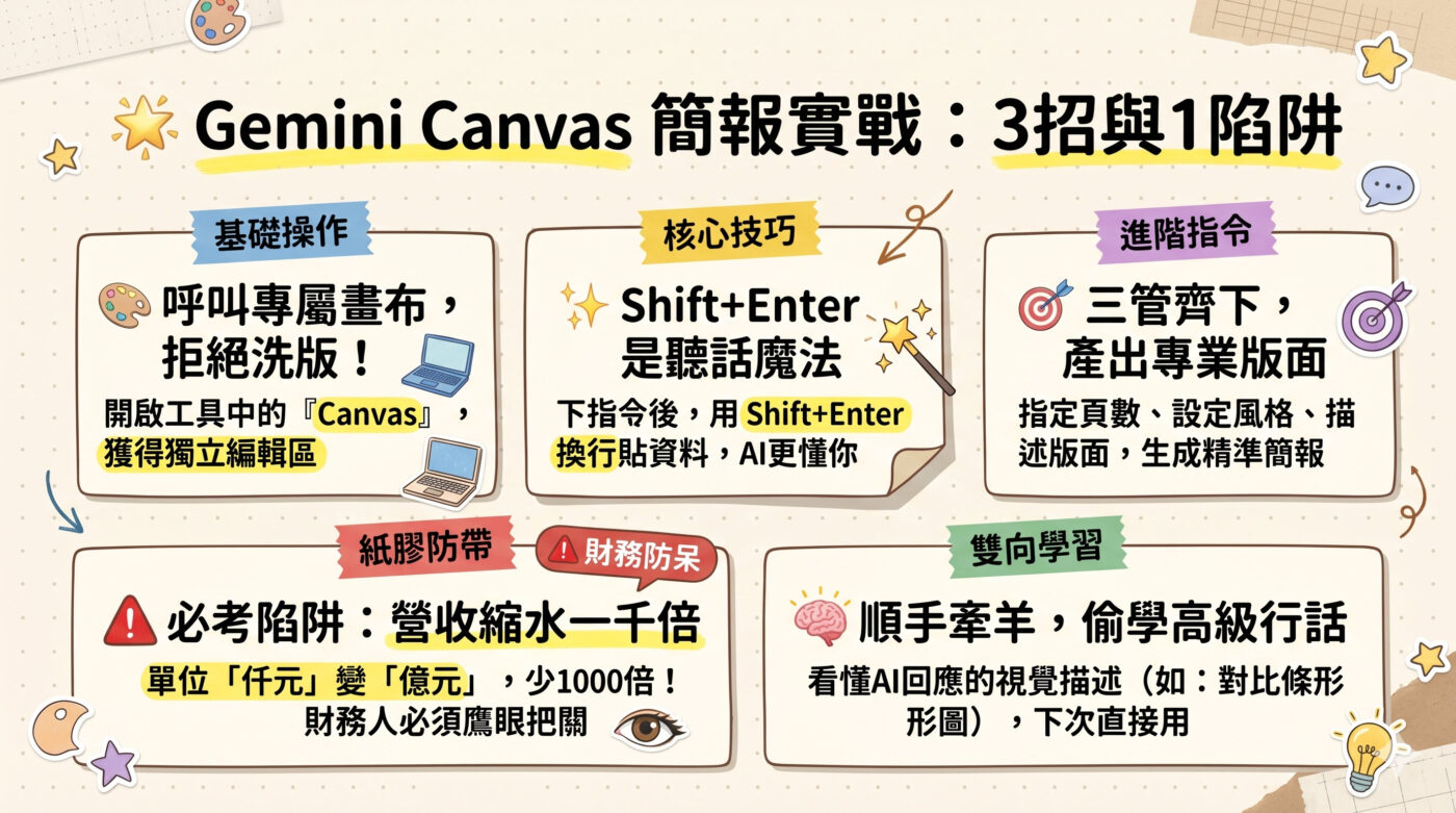 Gemini Canvas簡報：3個必學的AI提示詞技巧1