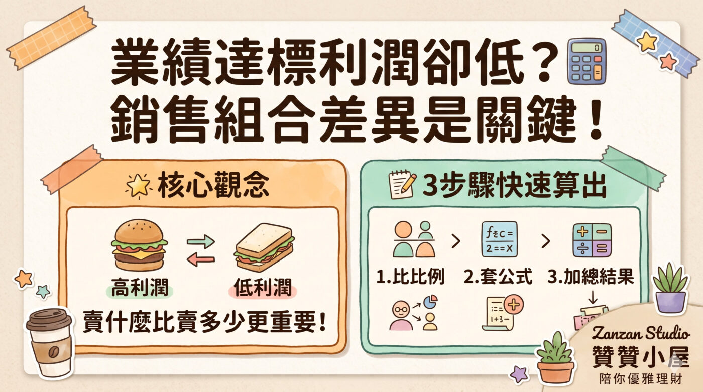 銷售組合差異：3步驟算出多產品利潤組合差1