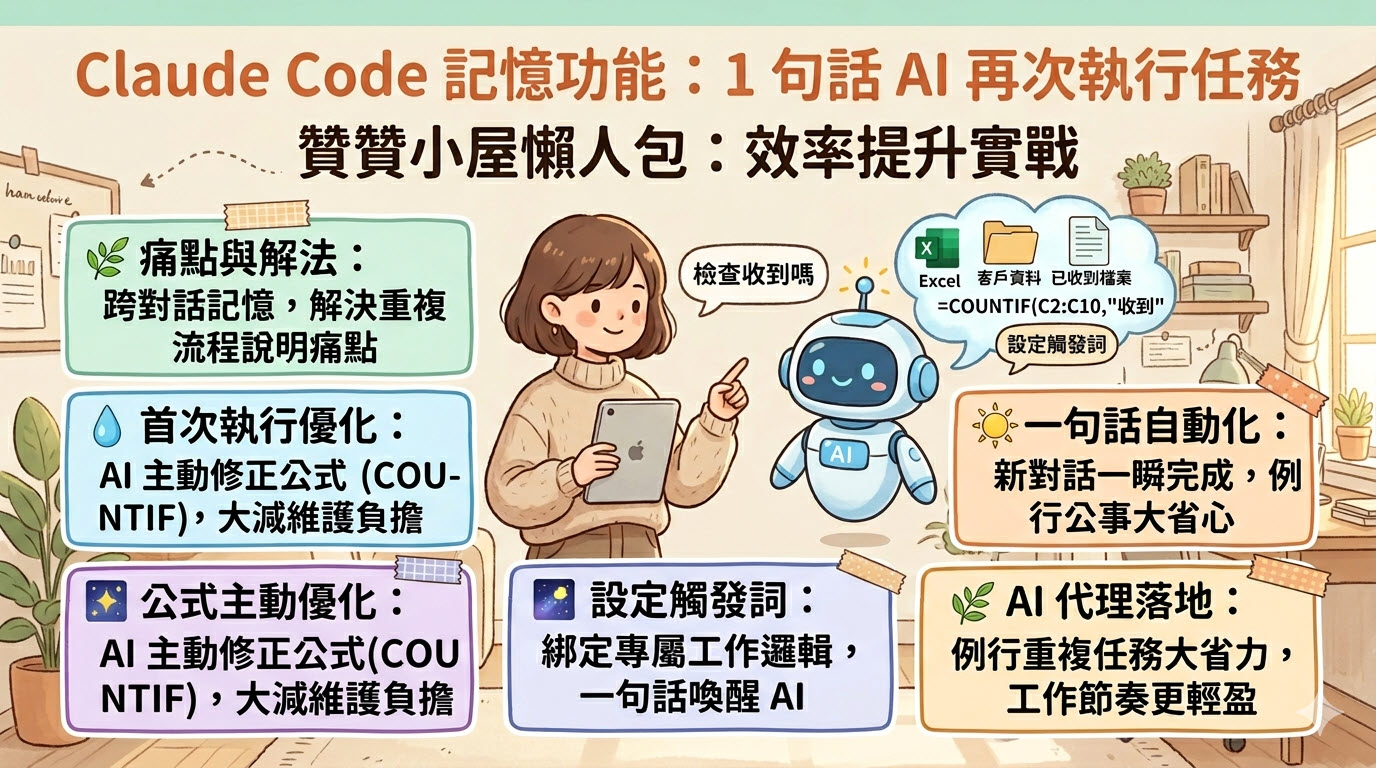 Claude Code記憶功能：一句話AI再次執行任務1