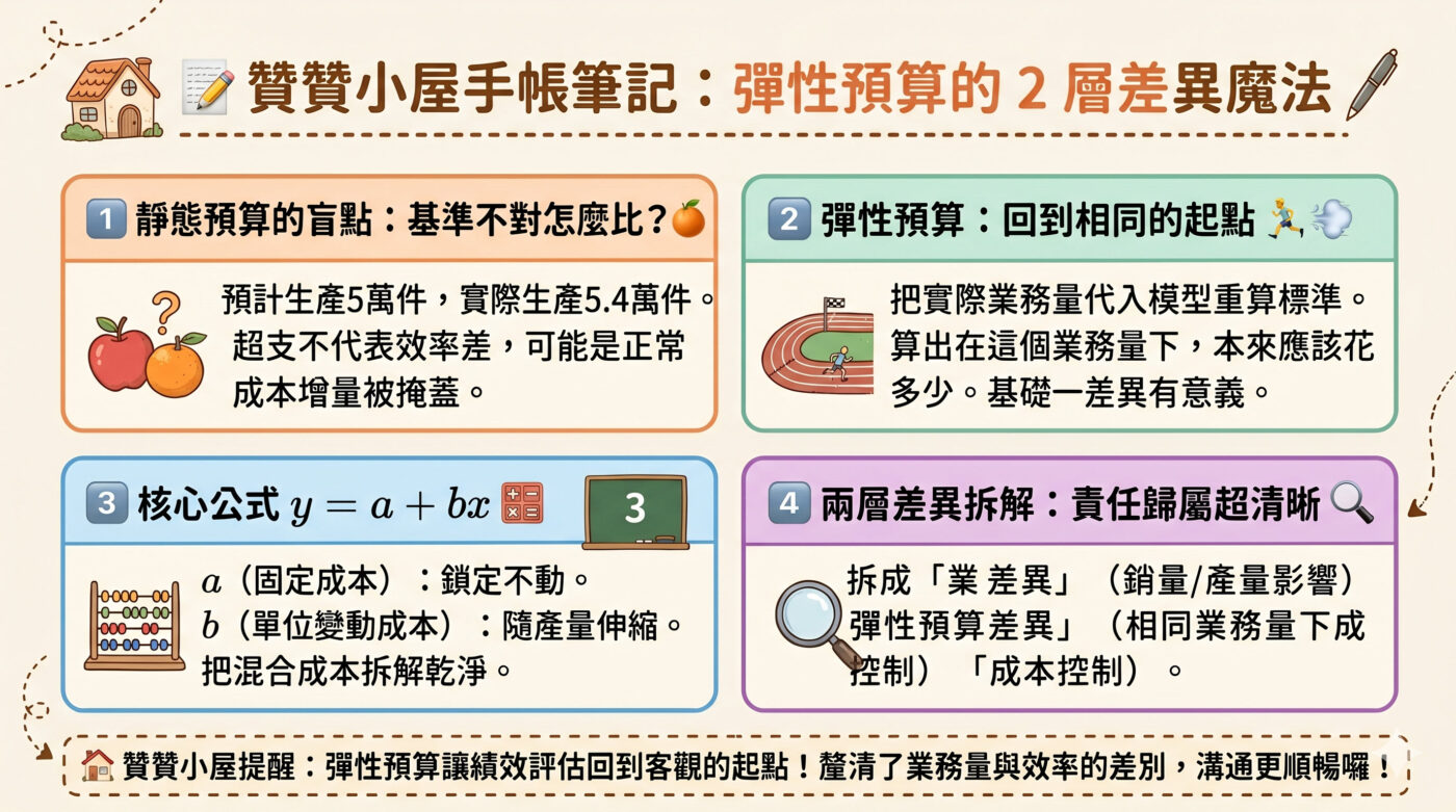 彈性預算公式：靜態預算做不到的2層差異分析1