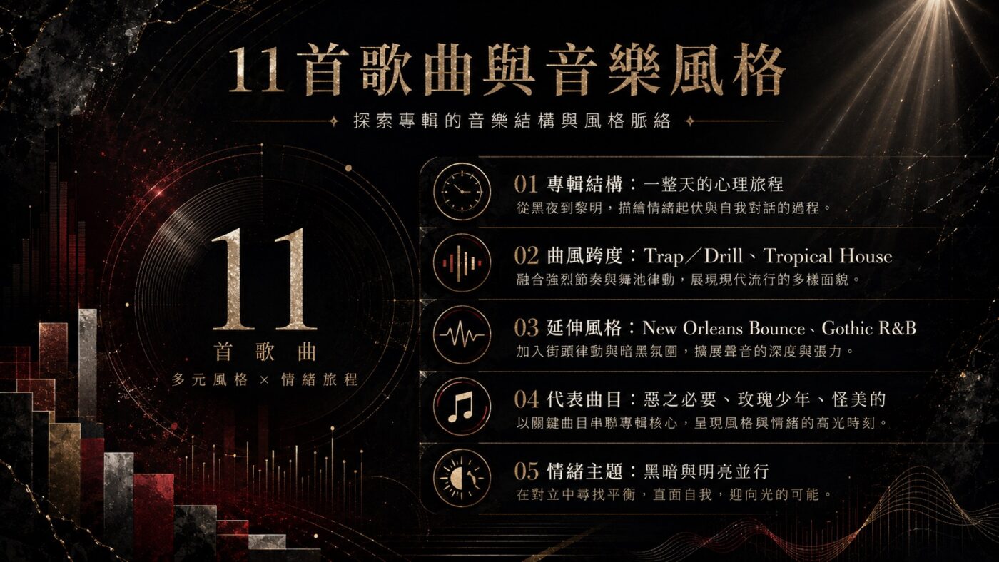 二、怪美的11首歌曲完整介紹