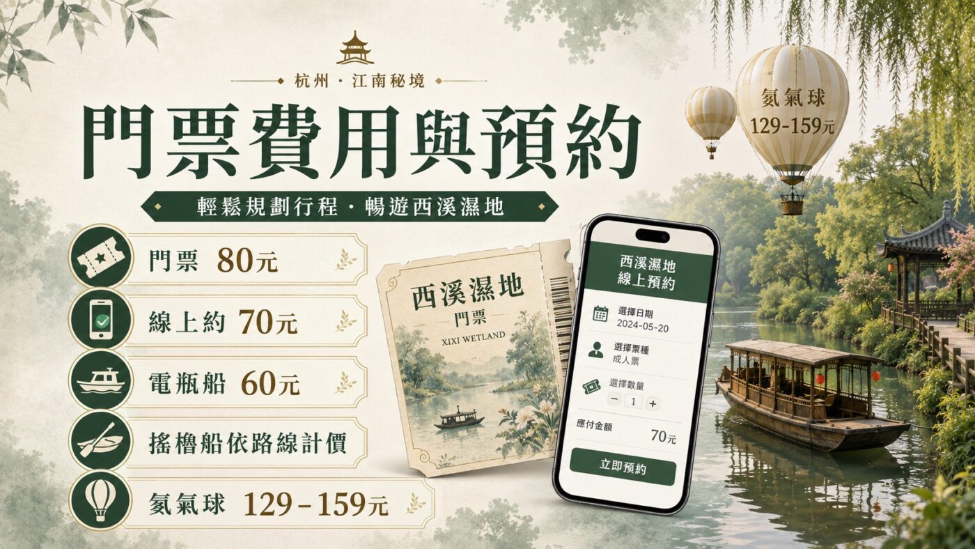 三、西溪濕地門票費用與預約方式