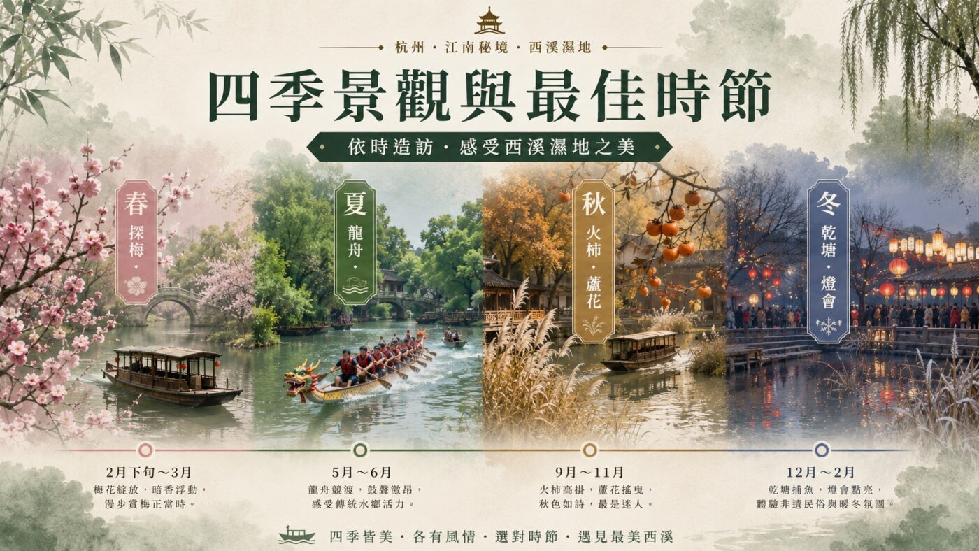 四、西溪濕地四季景觀與最佳時節