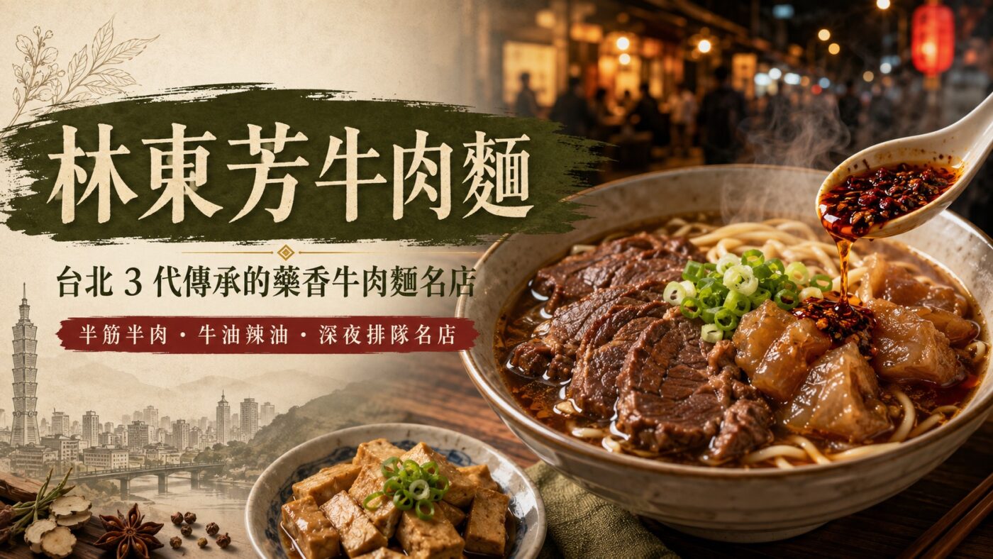 林東芳牛肉麵：台北3代傳承的藥香牛肉麵名店