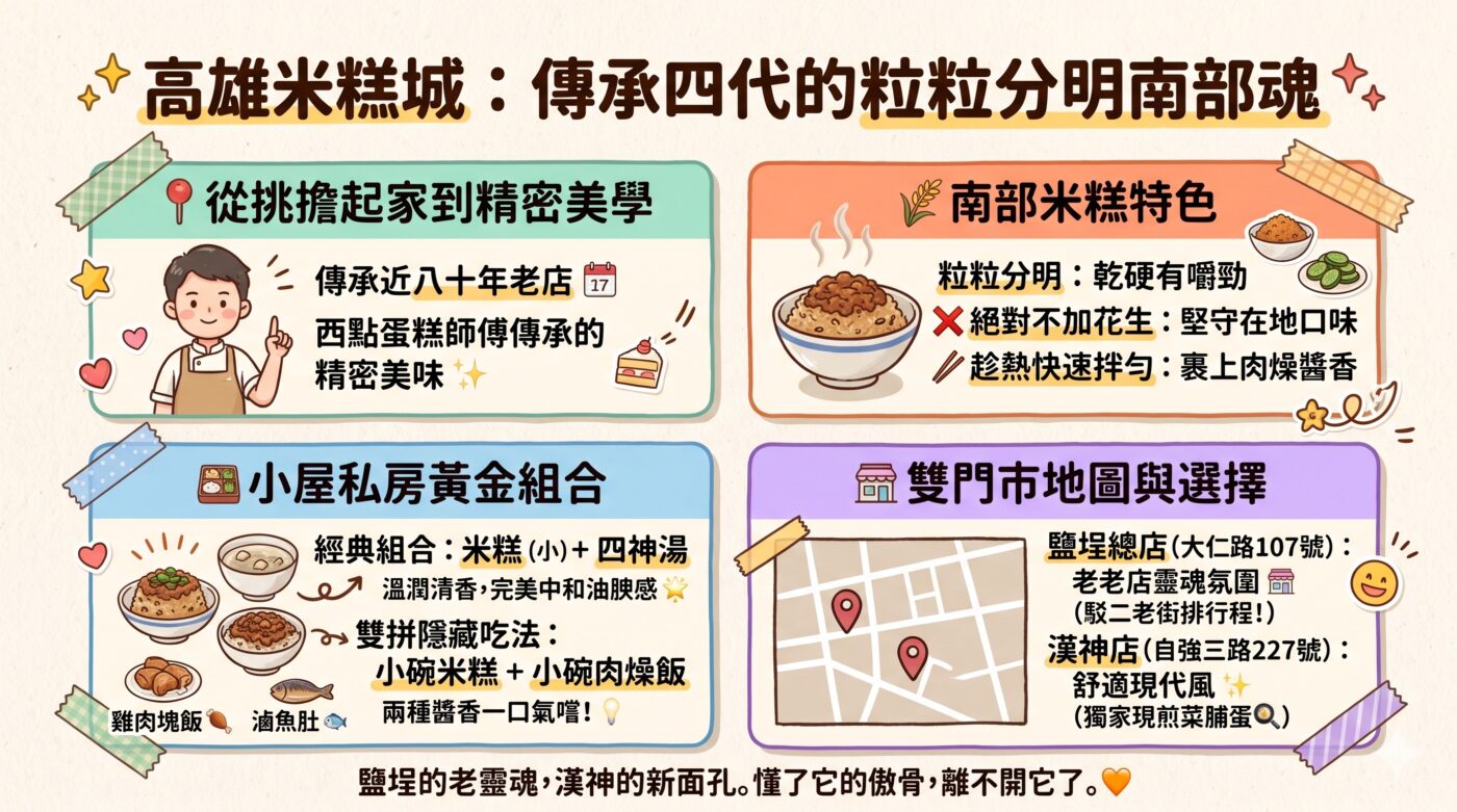 米糕城菜單：高雄鹽埕傳承4代的南部米糕老店1