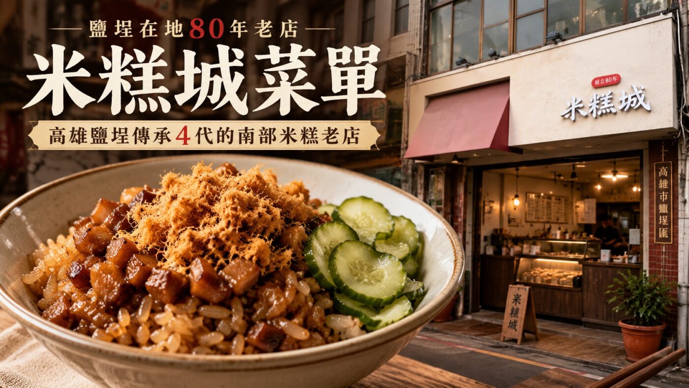 米糕城菜單：高雄鹽埕傳承4代的南部米糕老店2