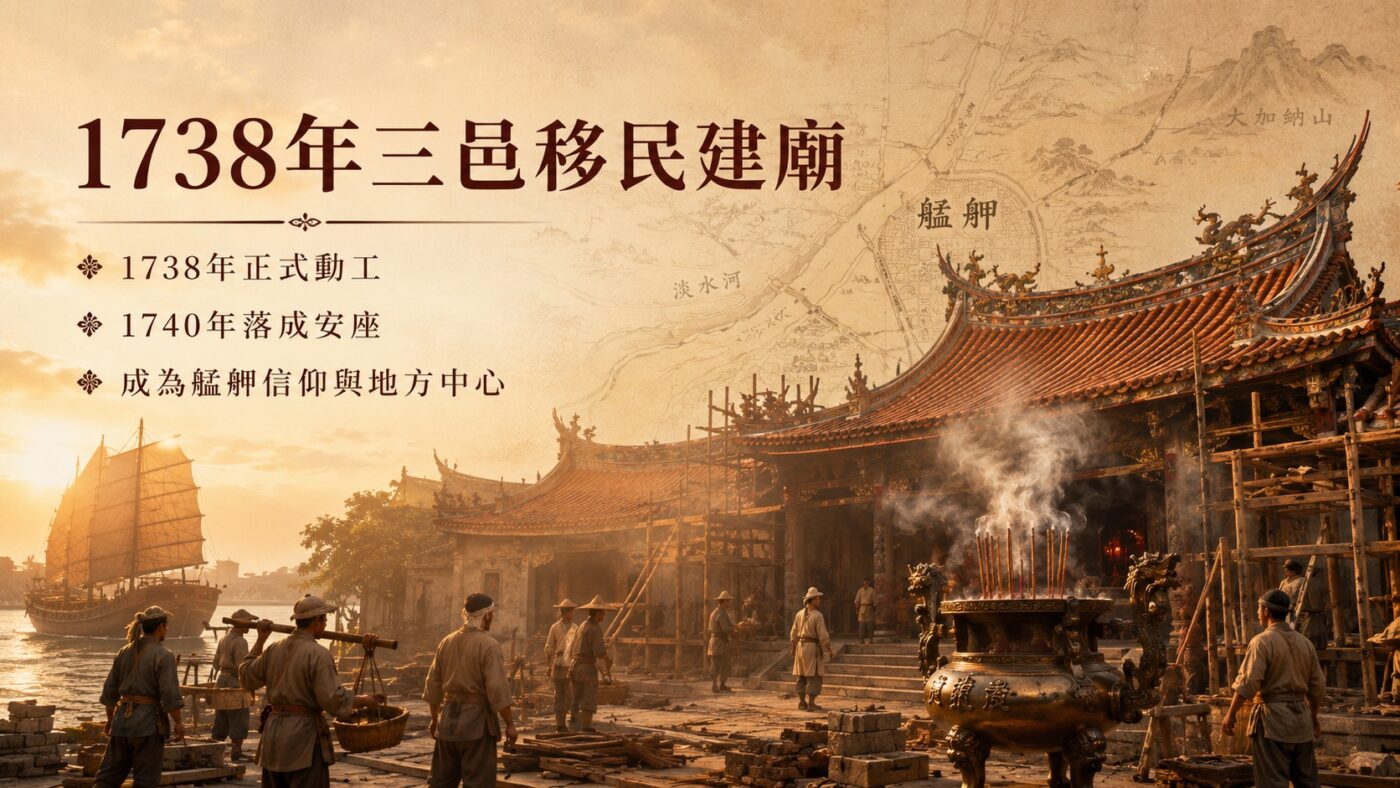 一、1738 年三邑移民在艋舺建廟3