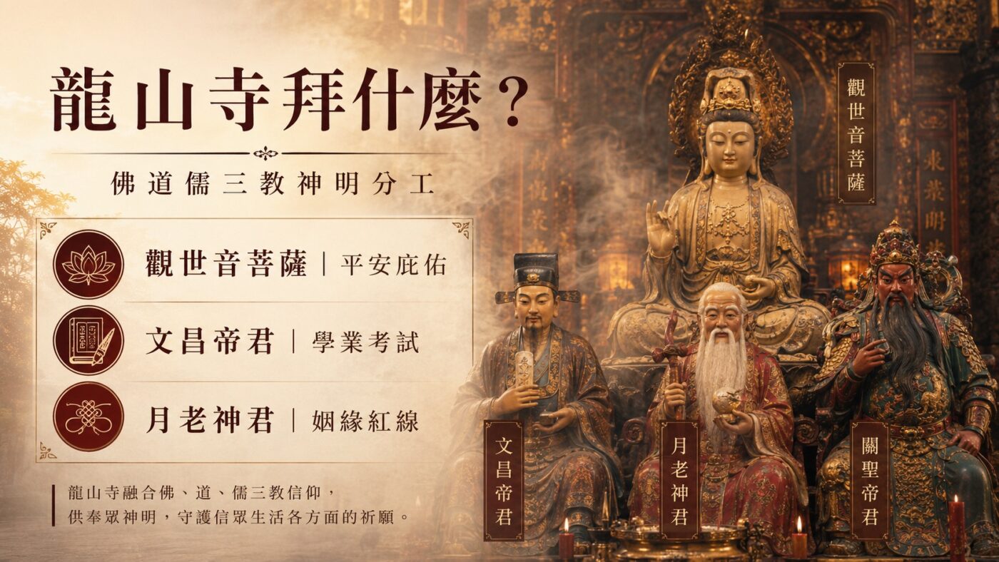 二、龍山寺拜什麼：佛道儒三教神明分工3