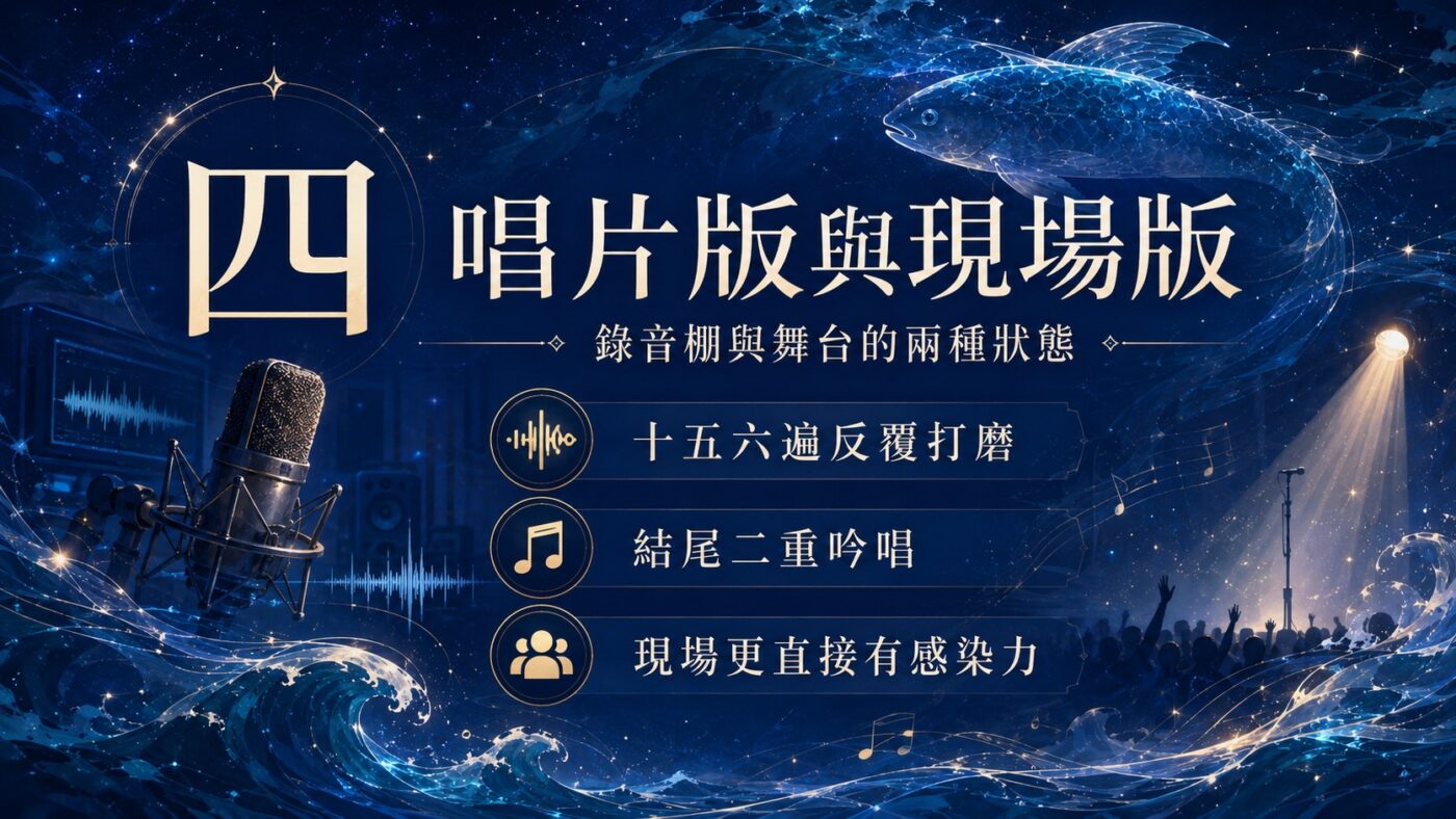 四、周深大魚唱片版與現場版：錄音棚與舞台的兩種狀態