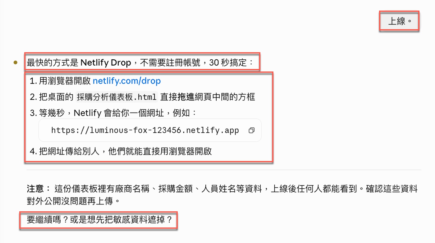 三、Claude Code 讀取桌面檔案：確認儀表板是否適合上線2