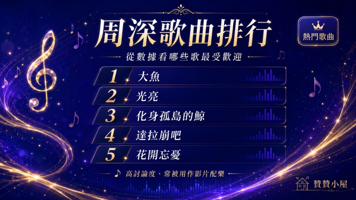 四、周深歌曲排行：從數據看哪些歌最受歡迎