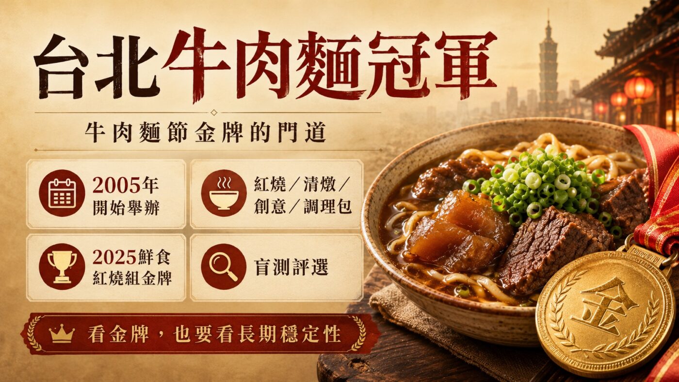 二、台北牛肉麵冠軍：牛肉麵節金牌的門道