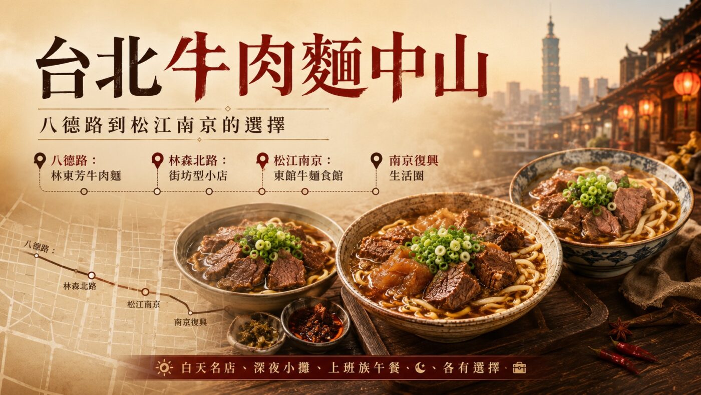 四、台北牛肉麵中山：八德路到松江南京的選擇