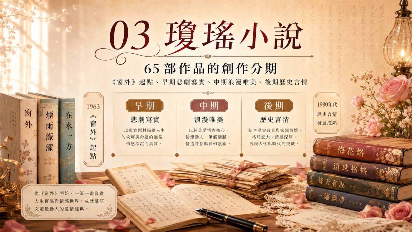 三、瓊瑤小說：65 部作品的創作分期