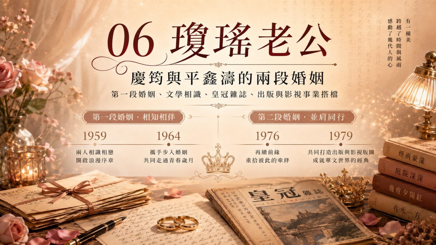 六、瓊瑤老公：慶筠與平鑫濤的兩段婚姻