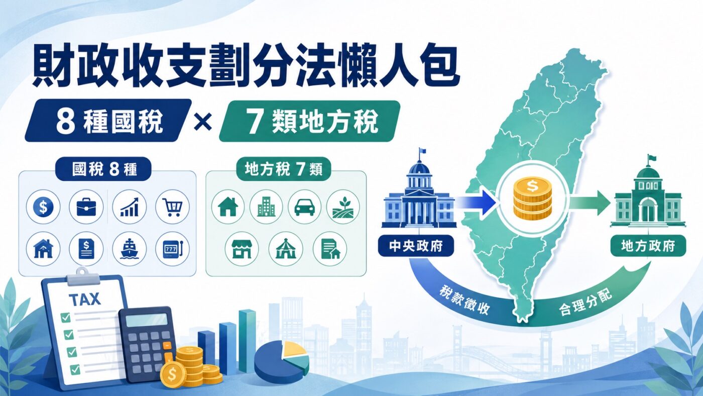 財政收支劃分法懶人包：8 種國稅與 7 類地方稅
